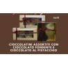 Cioccolatini assortiti cioccolato fondente e cioccolato al pistacchio