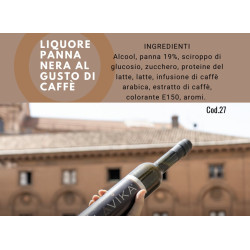 Liquore panna nera al gusto caffè