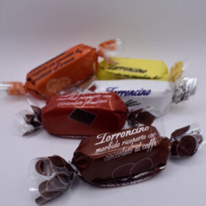 Torroncini cioccolato al latte, bianco e fondente, arancia, limone, caffè